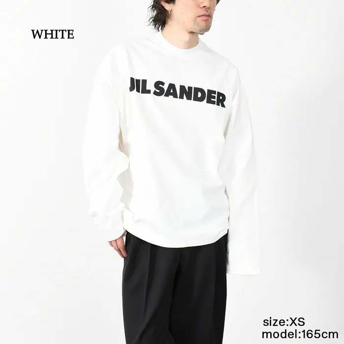 Jil Sander  |Crew Neck Long Sleeves Plain Cotton Long Sleeve T-shirt Logo