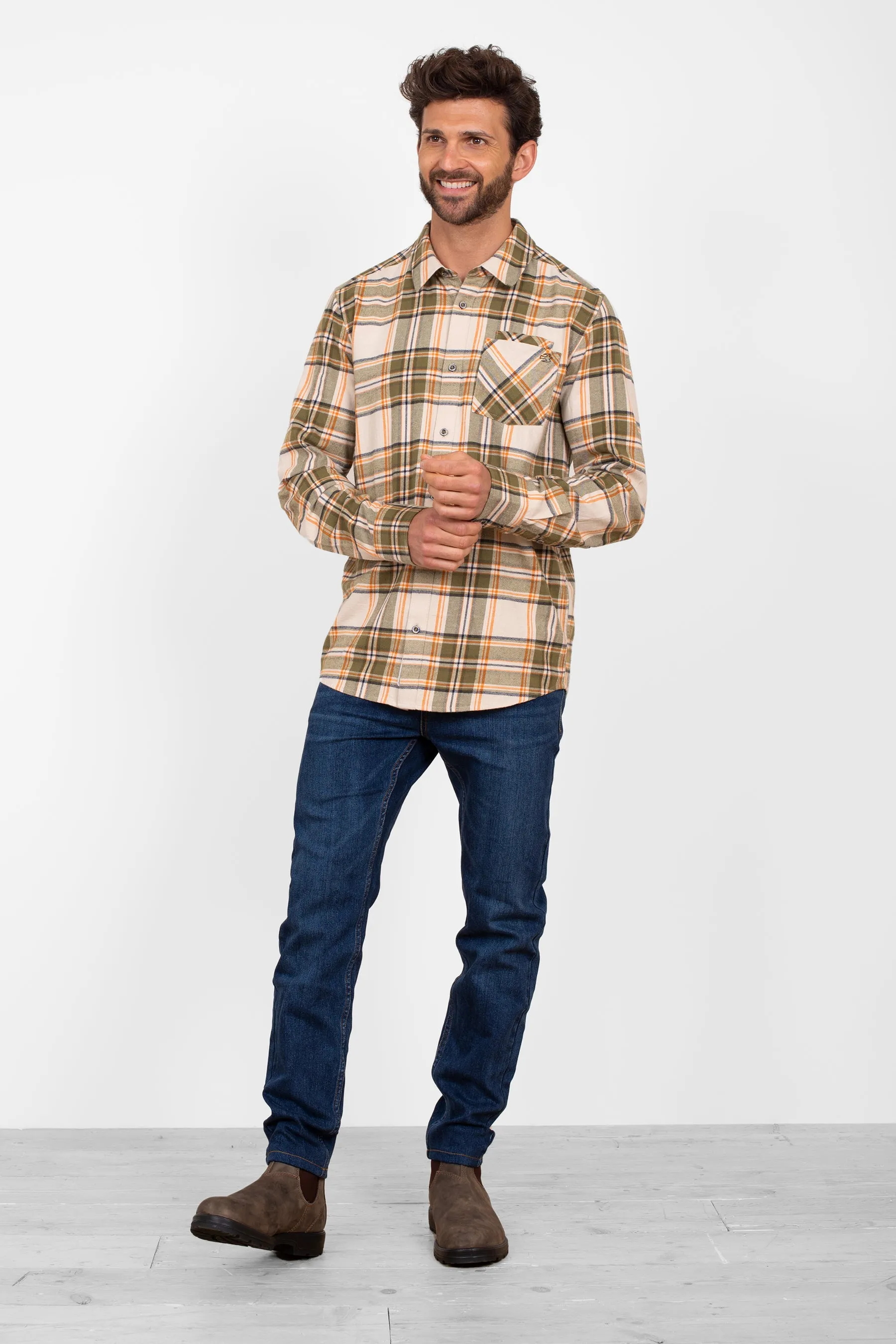 Khaki Checked Shirt