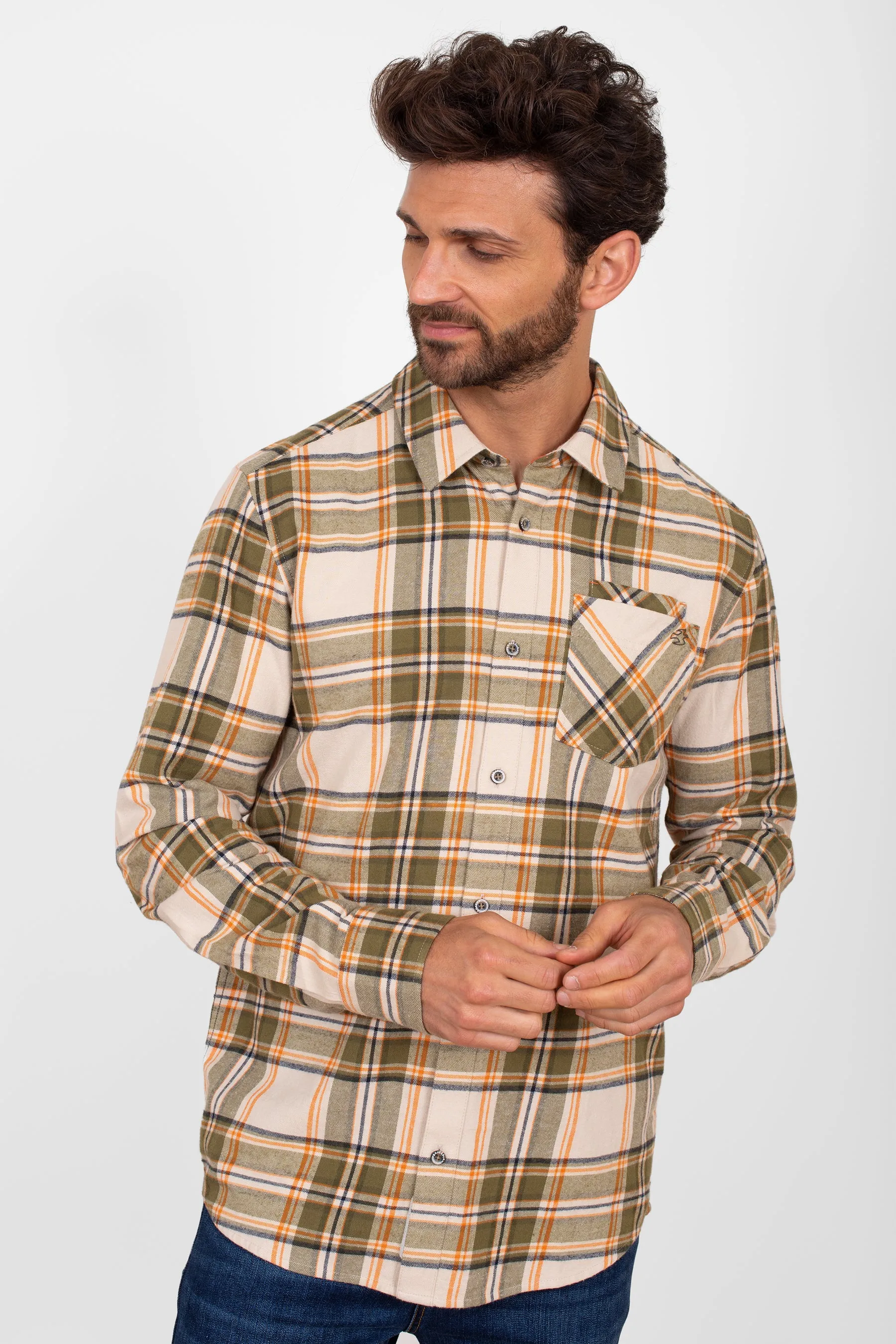 Khaki Checked Shirt