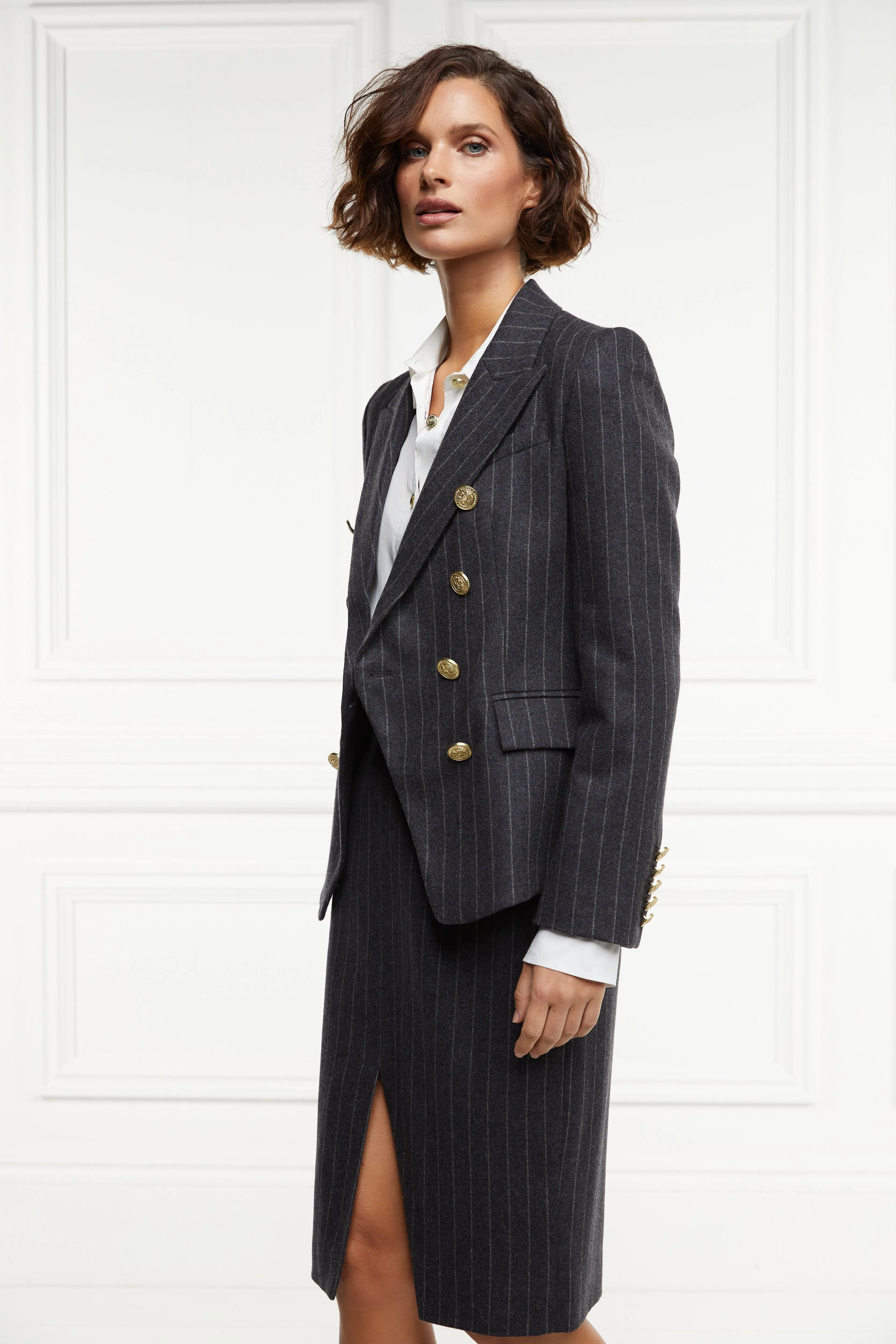 Knightsbridge Blazer (Charcoal Pinstripe)