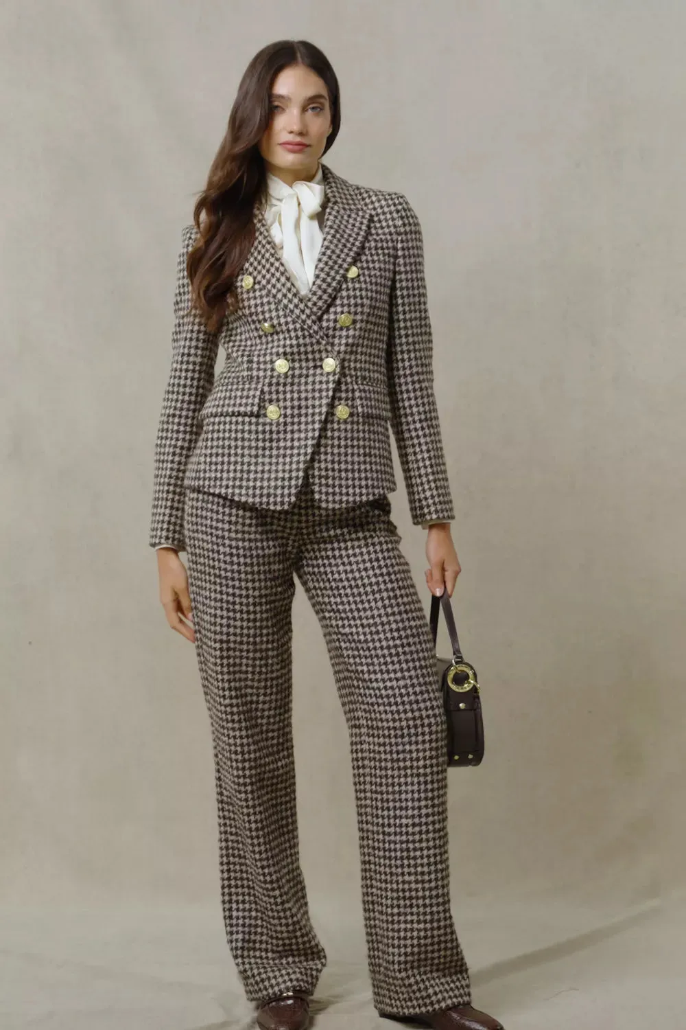 Knightsbridge Blazer (Coffee Houndstooth)