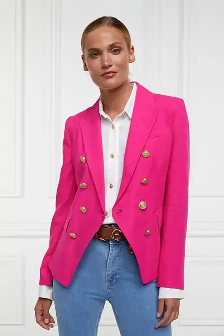 Knightsbridge Blazer (Hot Pink Linen)