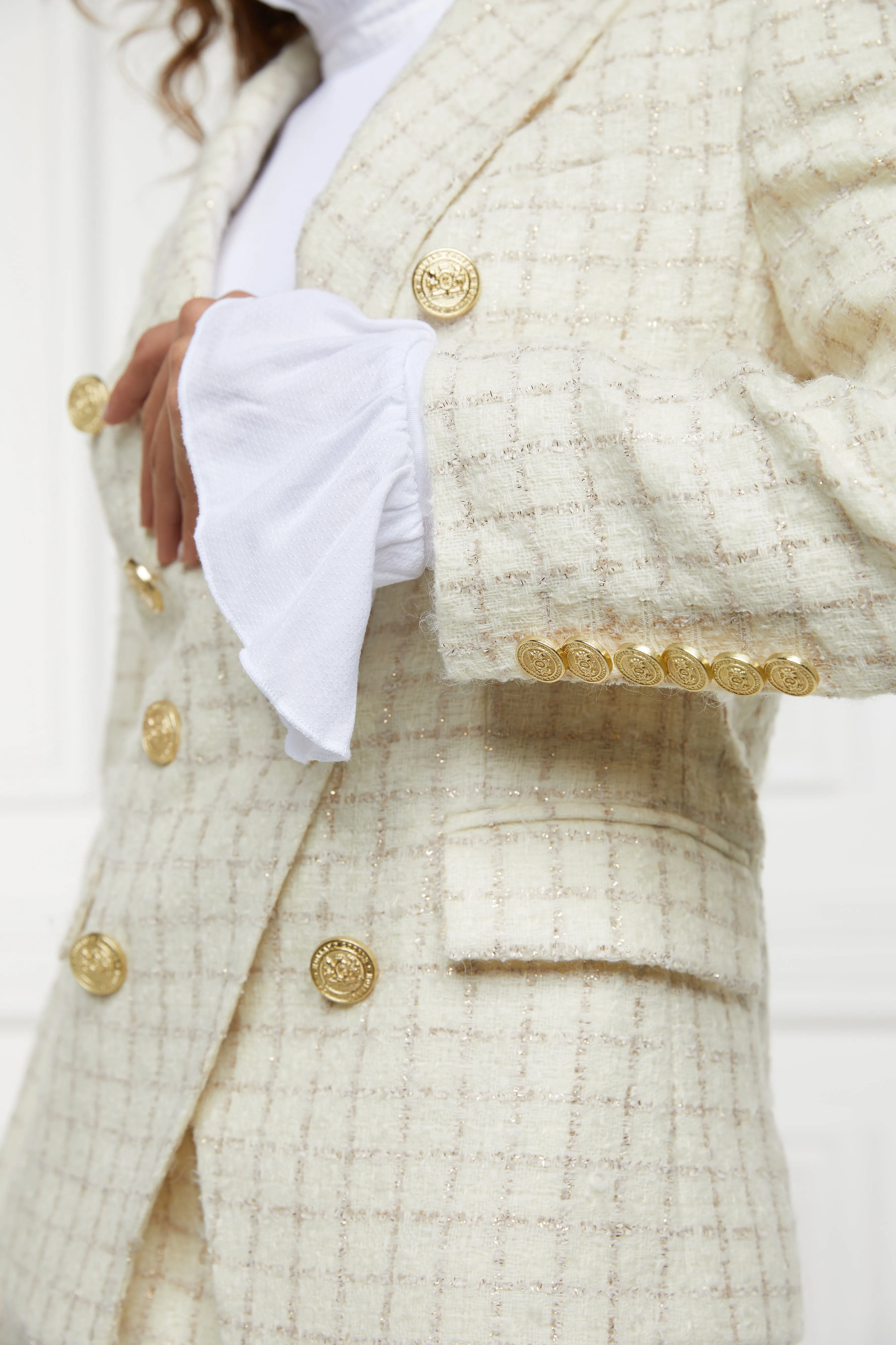 Knightsbridge Blazer (Ivory Sparkle Tweed)