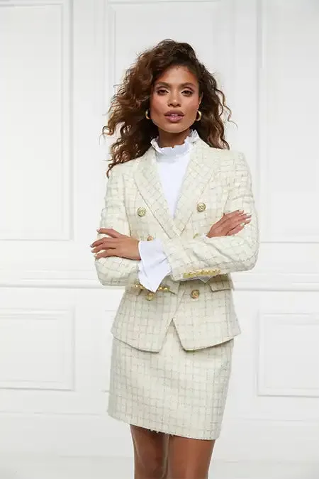 Knightsbridge Blazer (Ivory Sparkle Tweed)