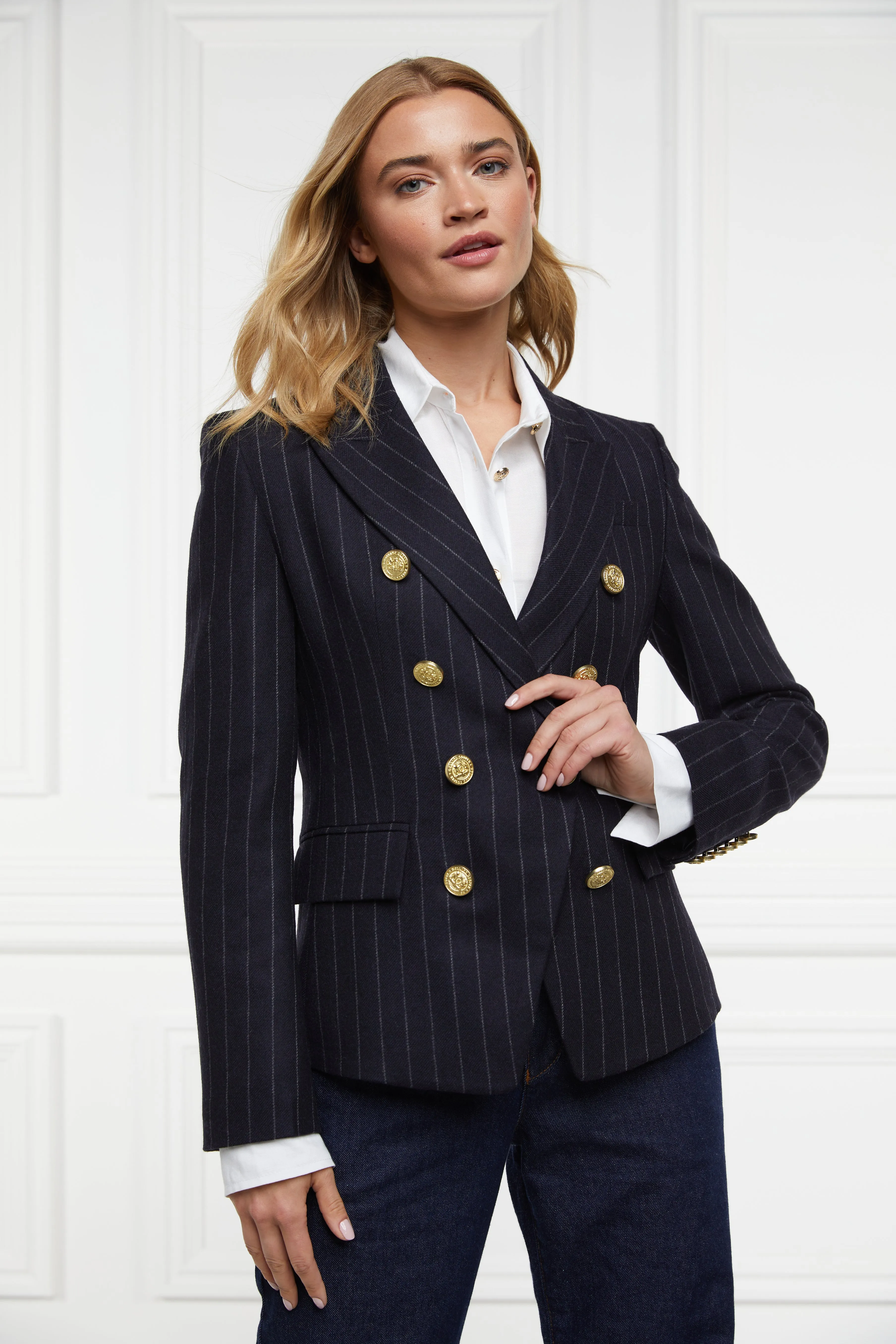 Knightsbridge Blazer (Navy Chalk Pinstripe)