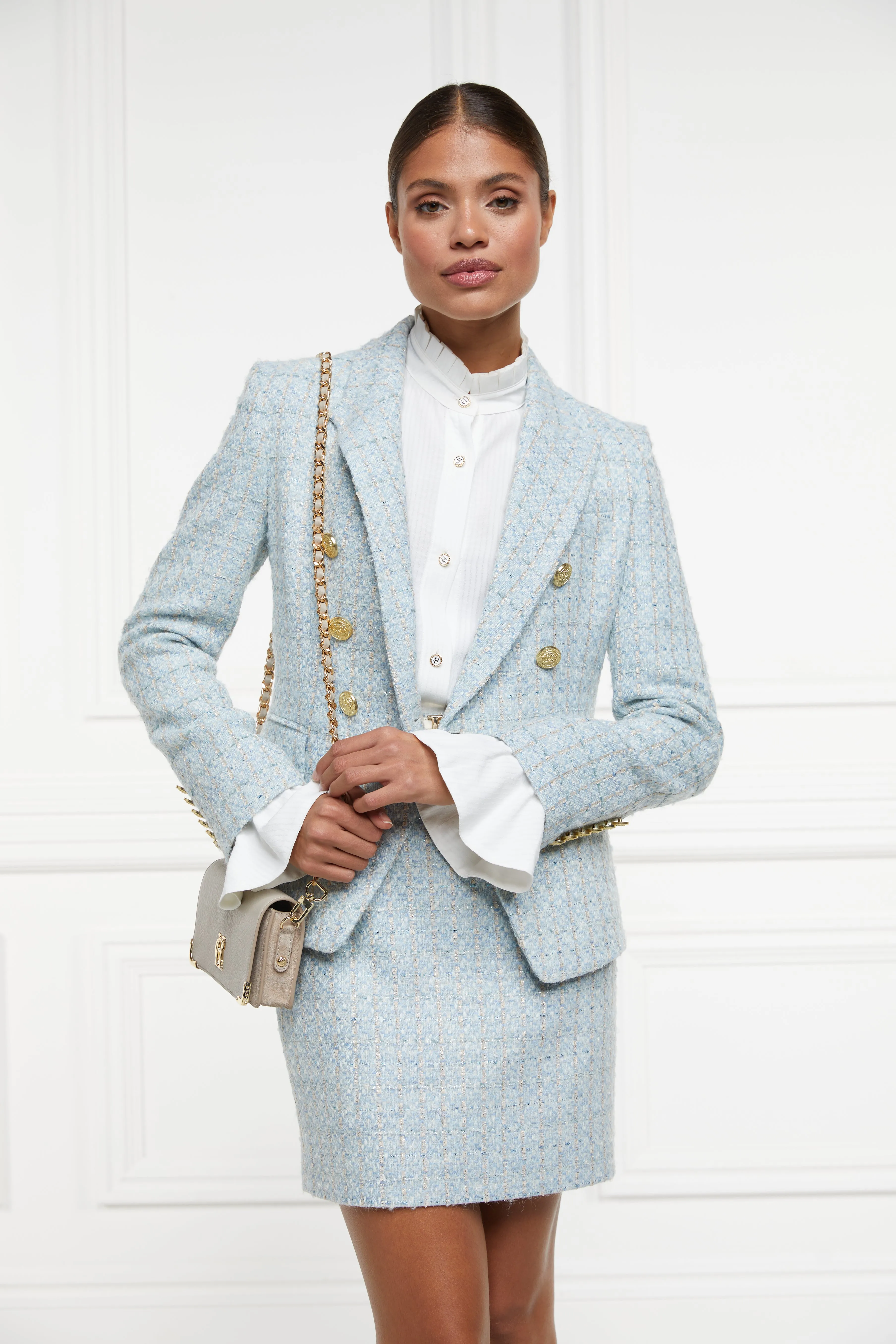 Knightsbridge Blazer (Sky Blue Boucle)