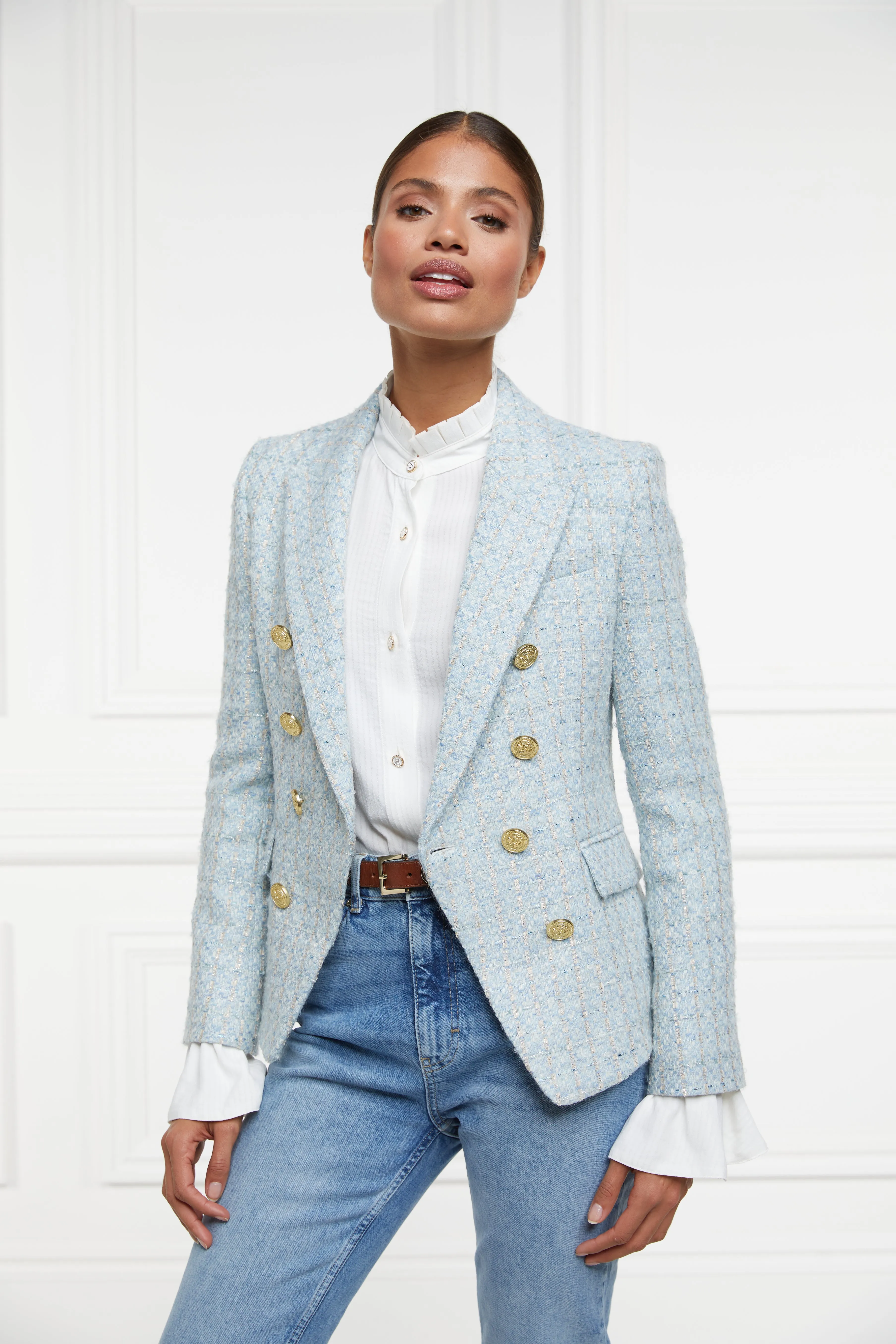 Knightsbridge Blazer (Sky Blue Boucle)