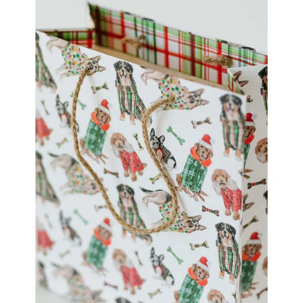 Lana's Shop Holiday Plaid Dog Gift Bags, Set of 3