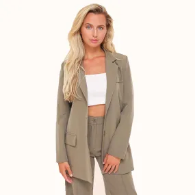 Lichte Army Groene Basic Rechte - Blazer