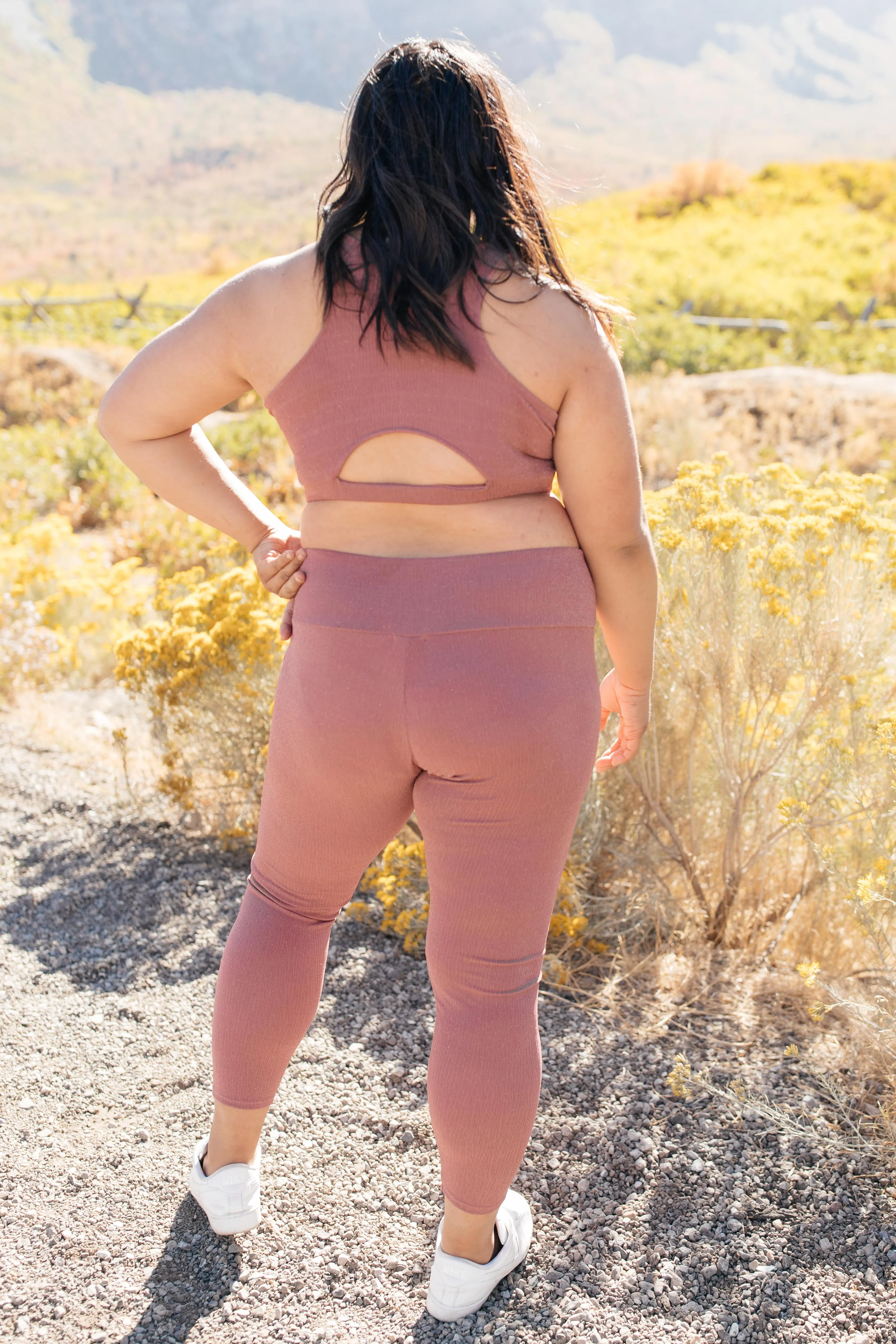 Lucy Lounging Leggings in Mauve - On Hand