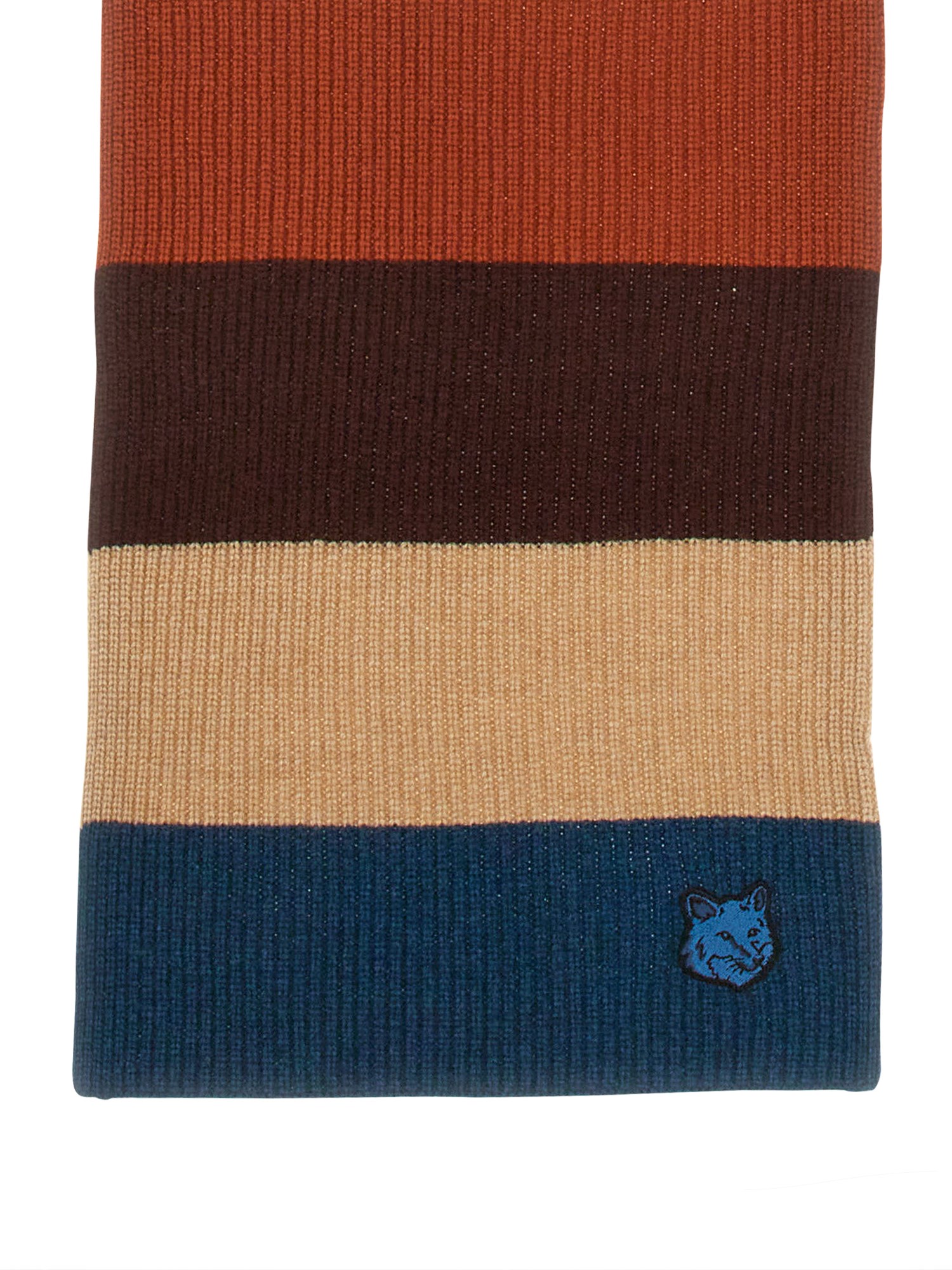 MAISON KITSUNÉ    WOOL SCARF WITH LOGO