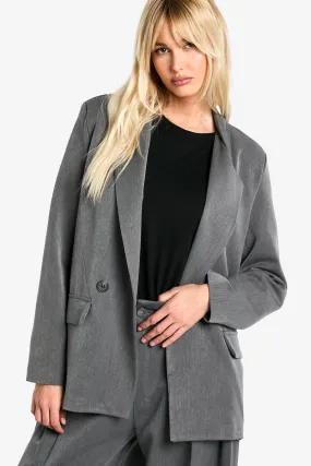 Marl Tailored Oversized Blazer