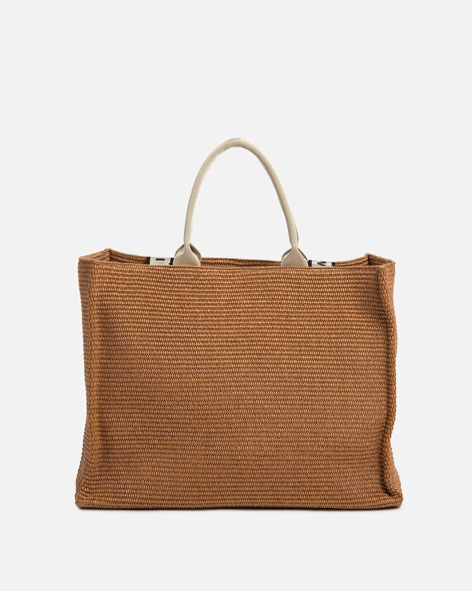 Marni Bey Tote Bag in Brown Raffia