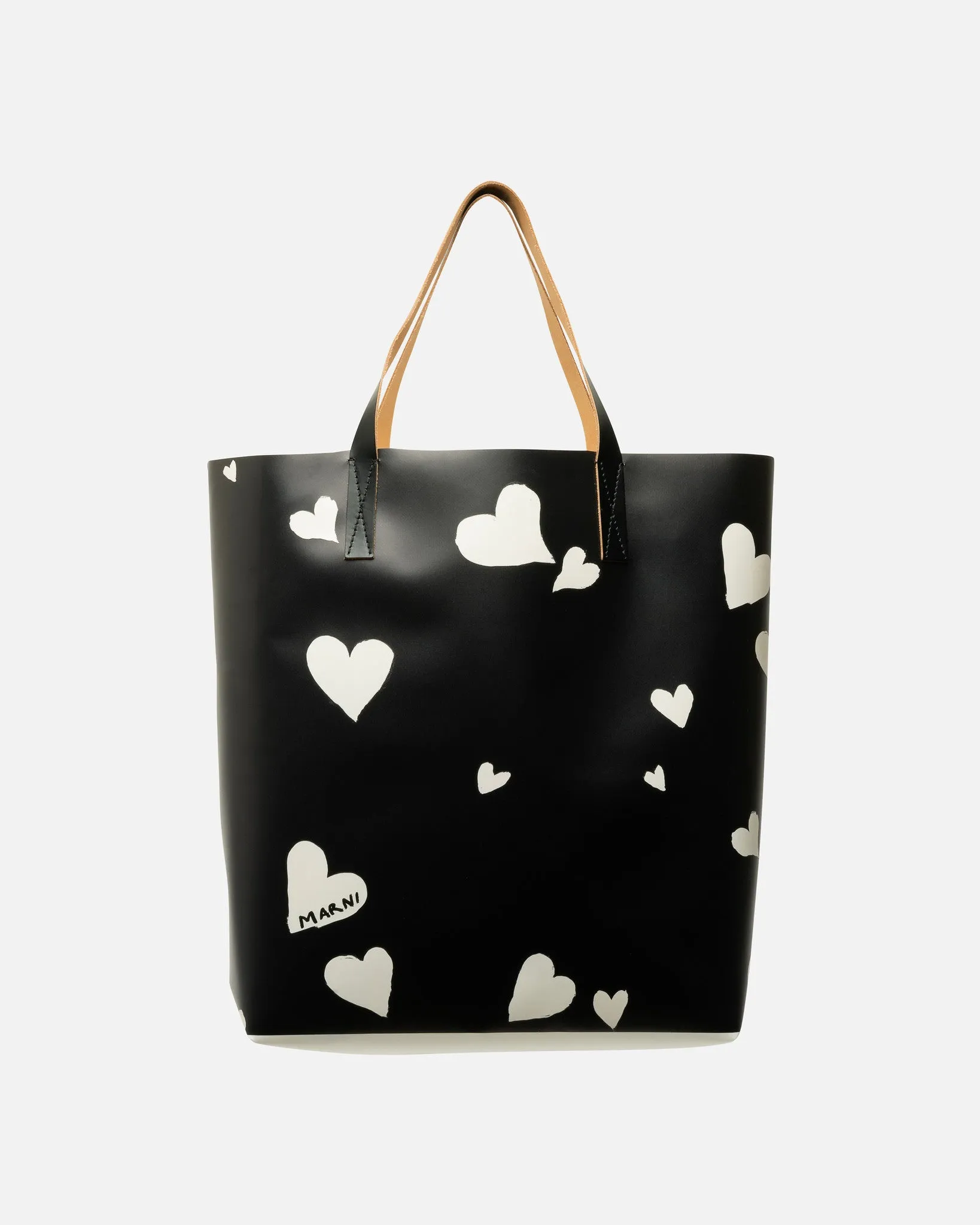 Marni Bunch of Hearts Tote Bag in Black