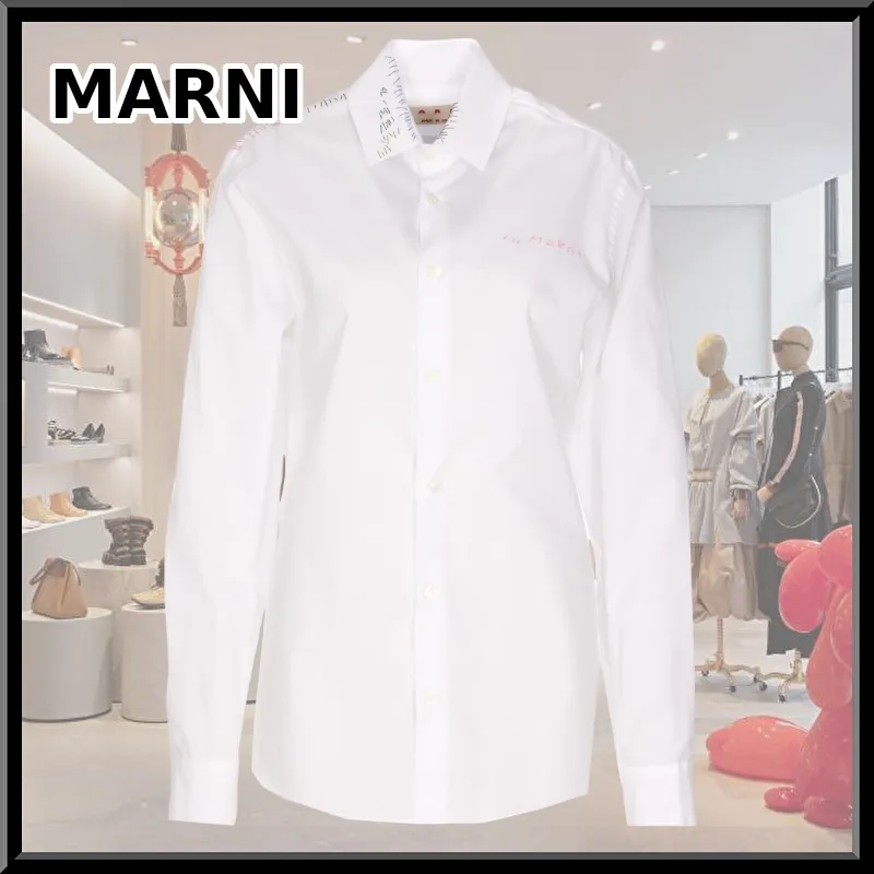 MARNI  |Casual Style Long Sleeves Plain Cotton Office Style