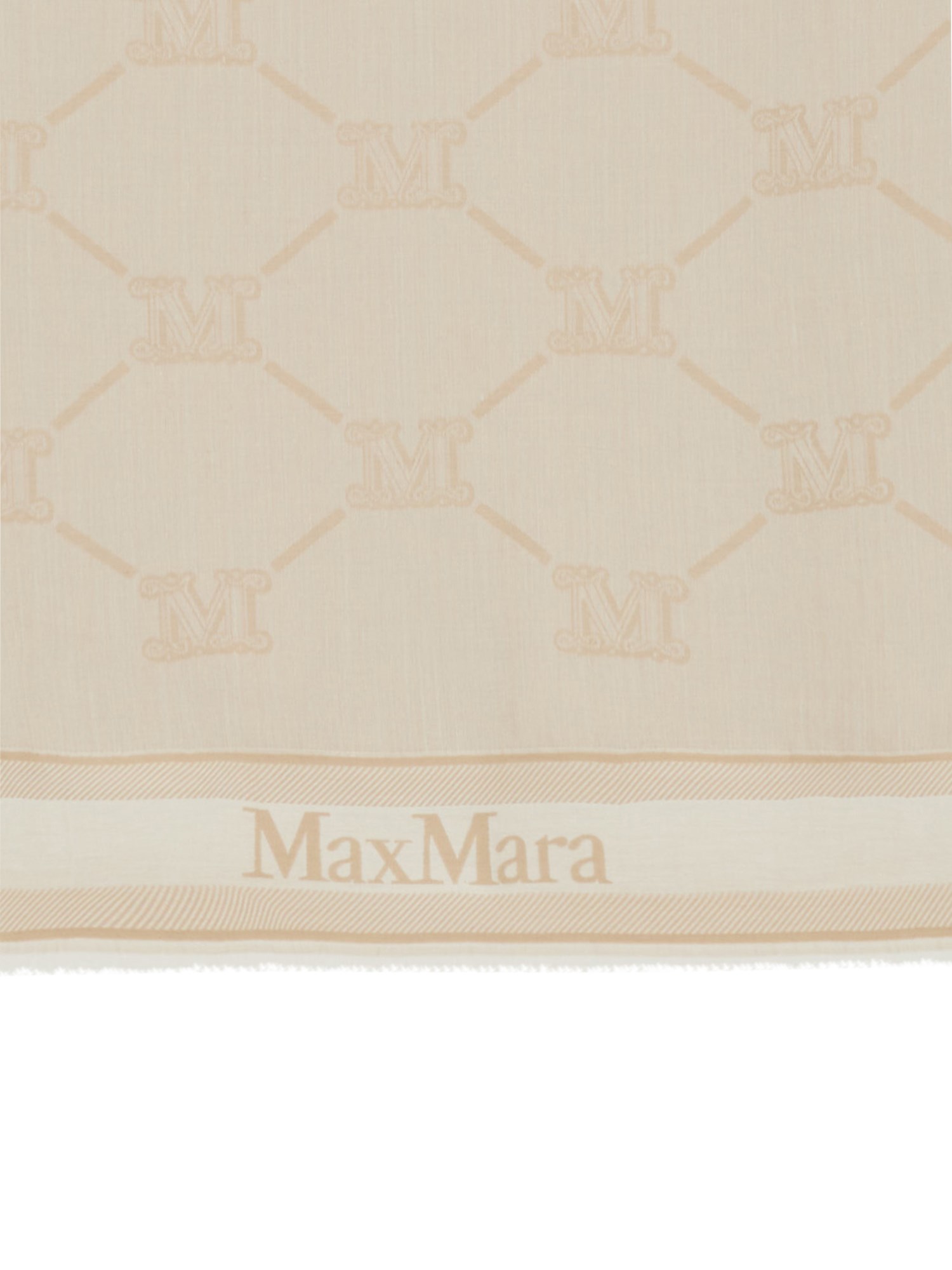 MAX MARA    WOOL SCARF WITH LOGO