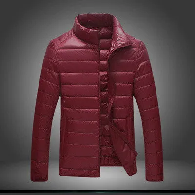 Men Down Coat White Duck Down Warm Coats Men Slim Fits Jackets Both Side Wearable Casual Men Outwears S- SM6