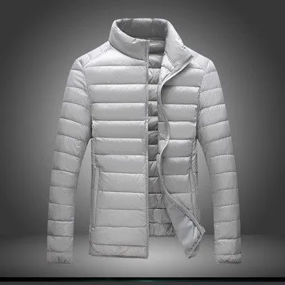 Men Down Coat White Duck Down Warm Coats Men Slim Fits Jackets Both Side Wearable Casual Men Outwears S- SM6