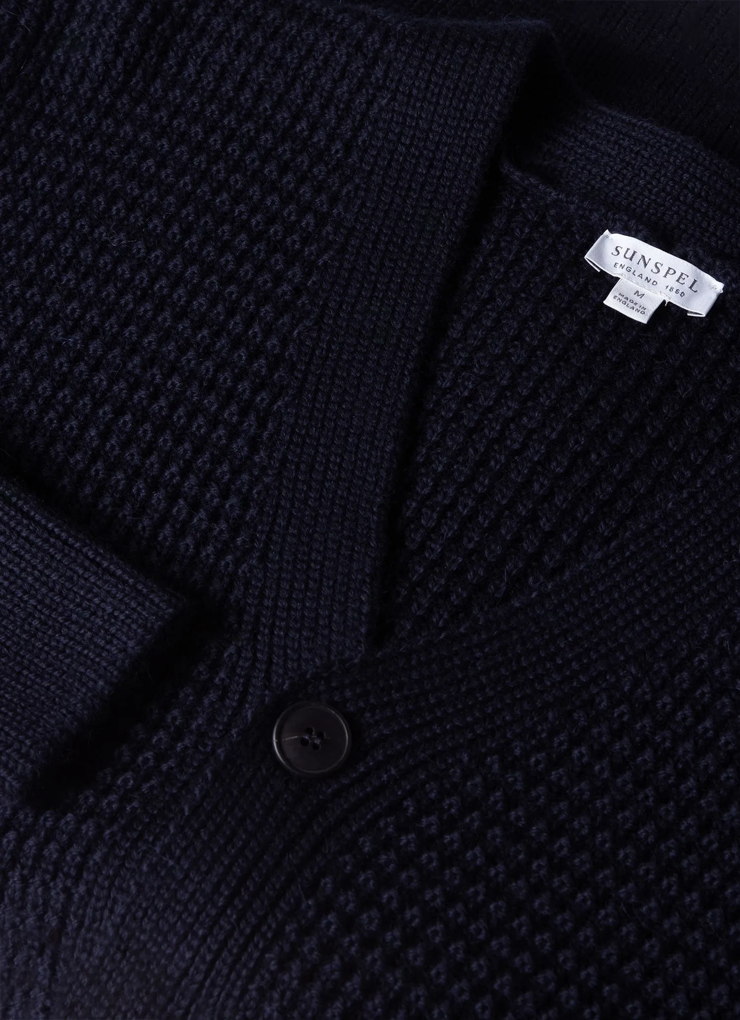 Men's Fisherman Cardigan in Navy