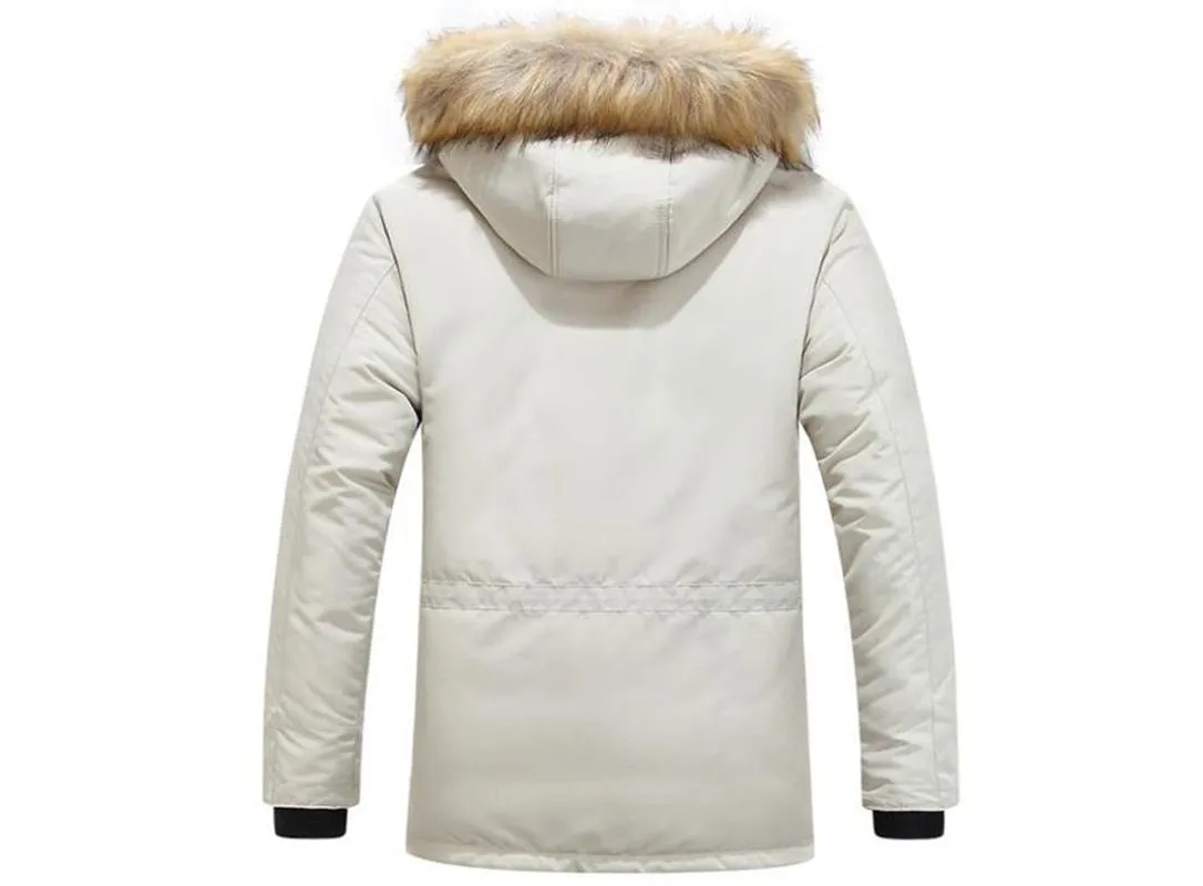 Mens Winter Coats Fashion Hooded Parkas Warm Winter Jackets Men Thick Casual Turn Down Collar