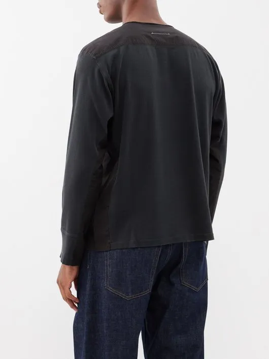 MM6 Maison Margiela  |Crew Neck Long Sleeves Plain Cotton Long Sleeve T-shirt Logo