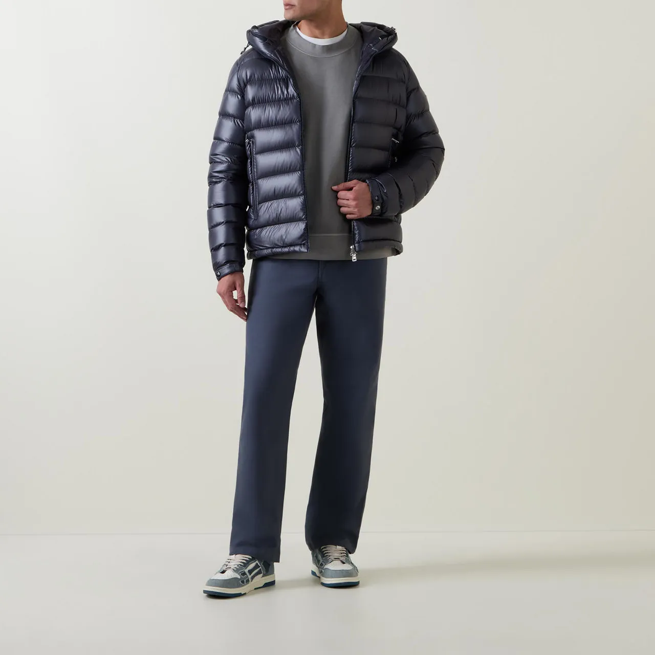 MONCLER Besines Short Down Jacket - Navy