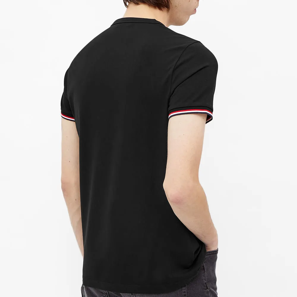 MONCLER  |Crew Neck Pullovers Stripes Cotton Short Sleeves Logo