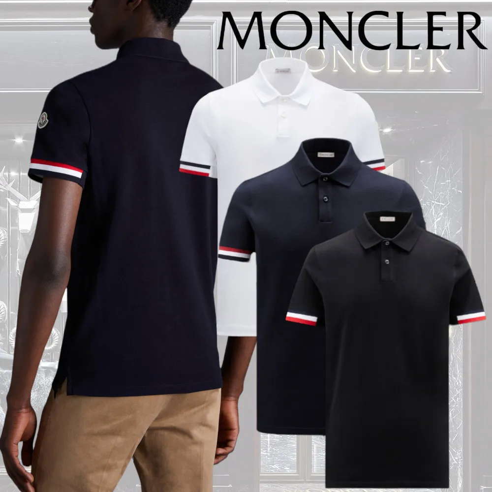 MONCLER  |Tricolor Accent Polo Shirt