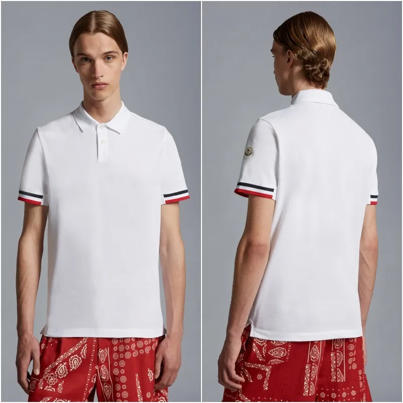 MONCLER  |Tricolor Accent Polo Shirt