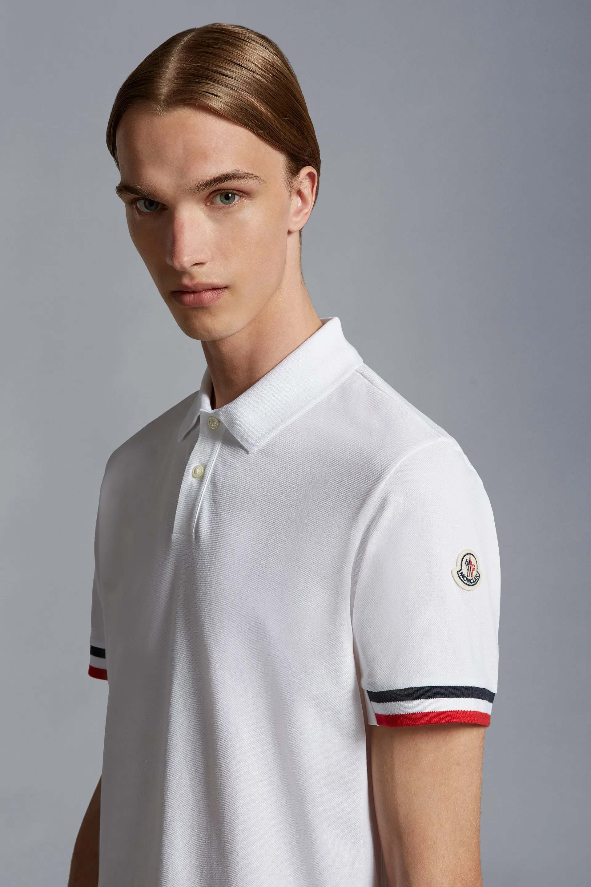 MONCLER  |Tricolor Accent Polo Shirt