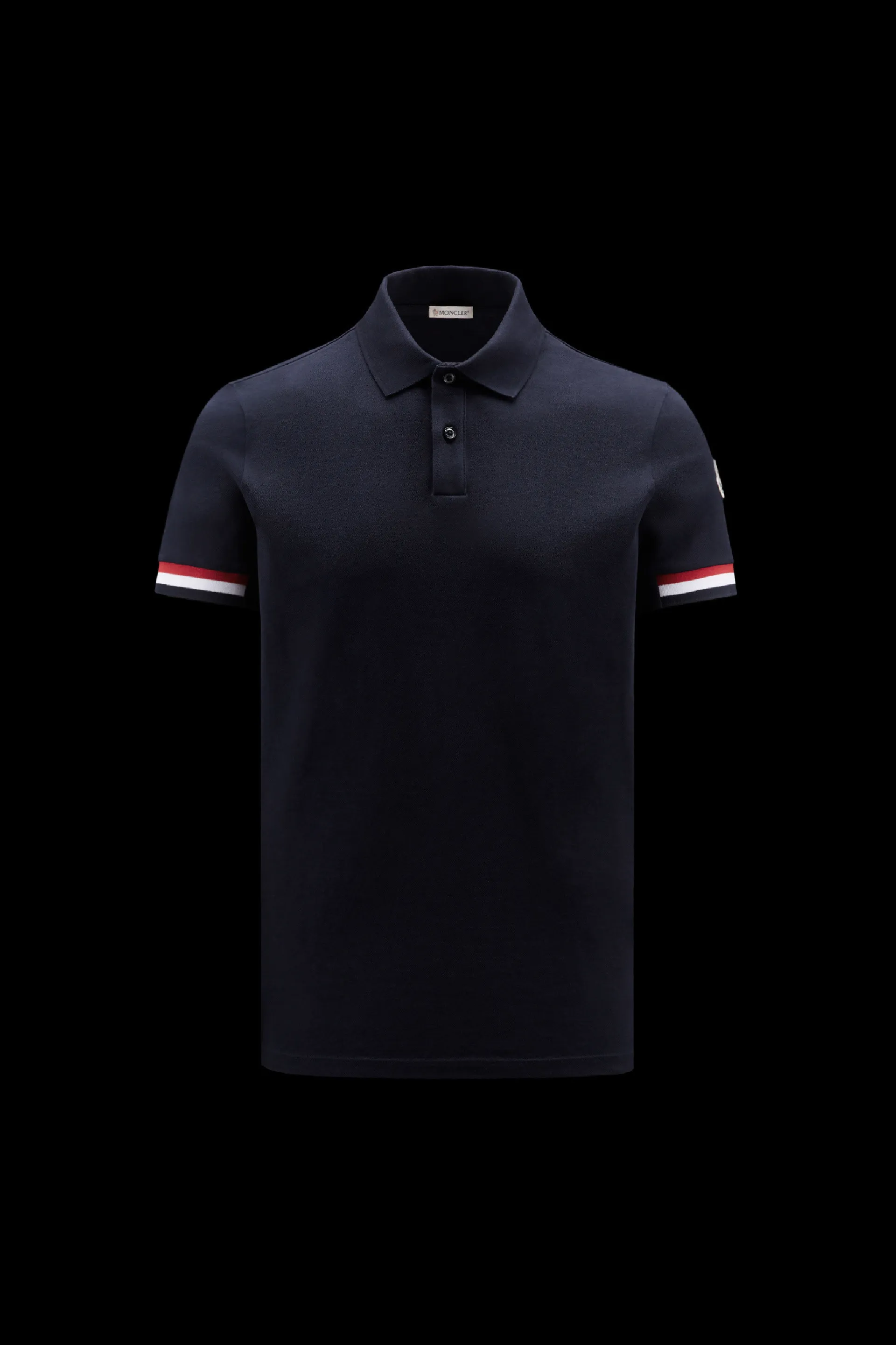 MONCLER  |Tricolor Accent Polo Shirt