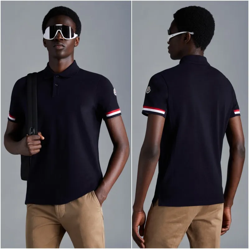 MONCLER  |Tricolor Accent Polo Shirt