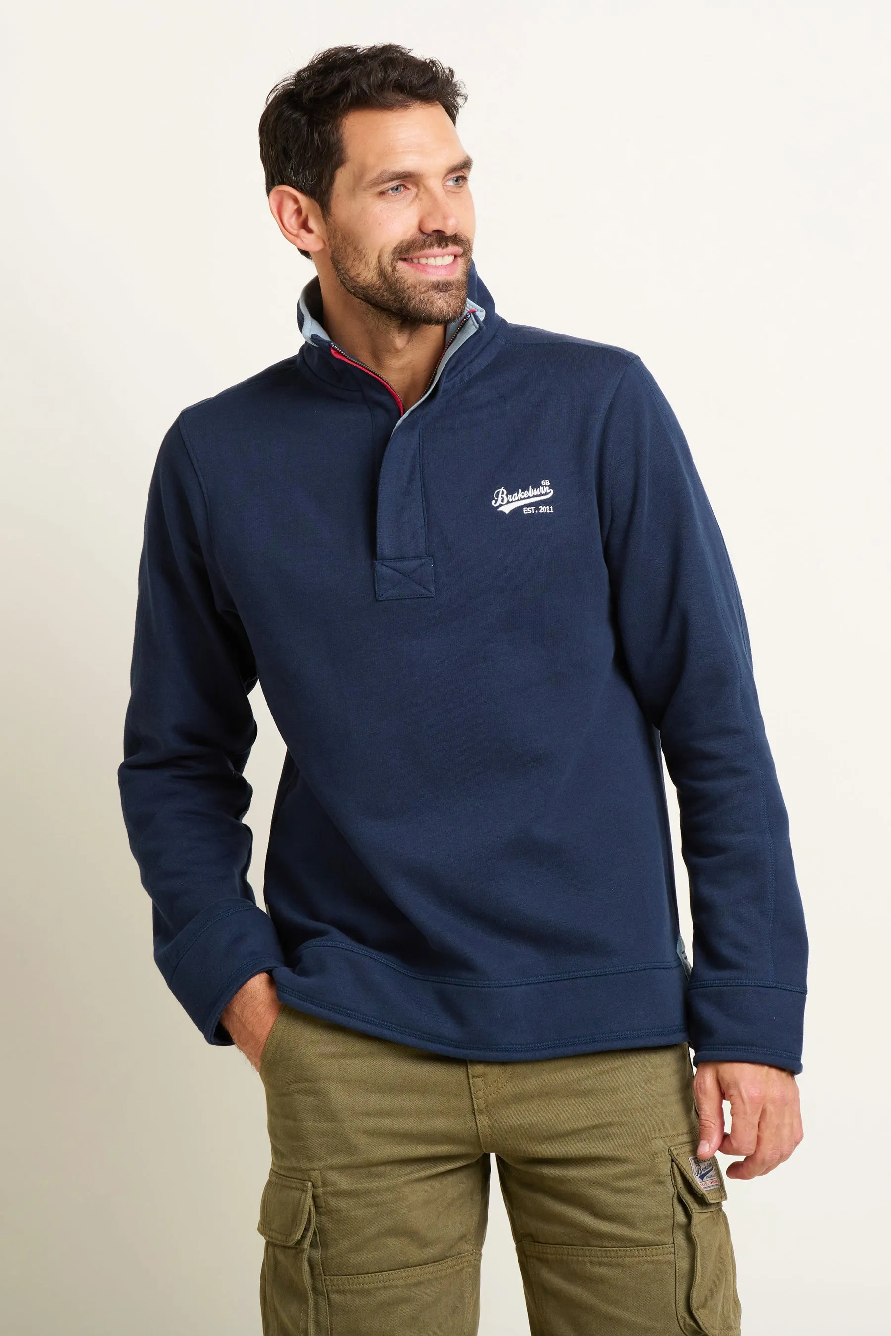 Navy Quarter Zip Sweat