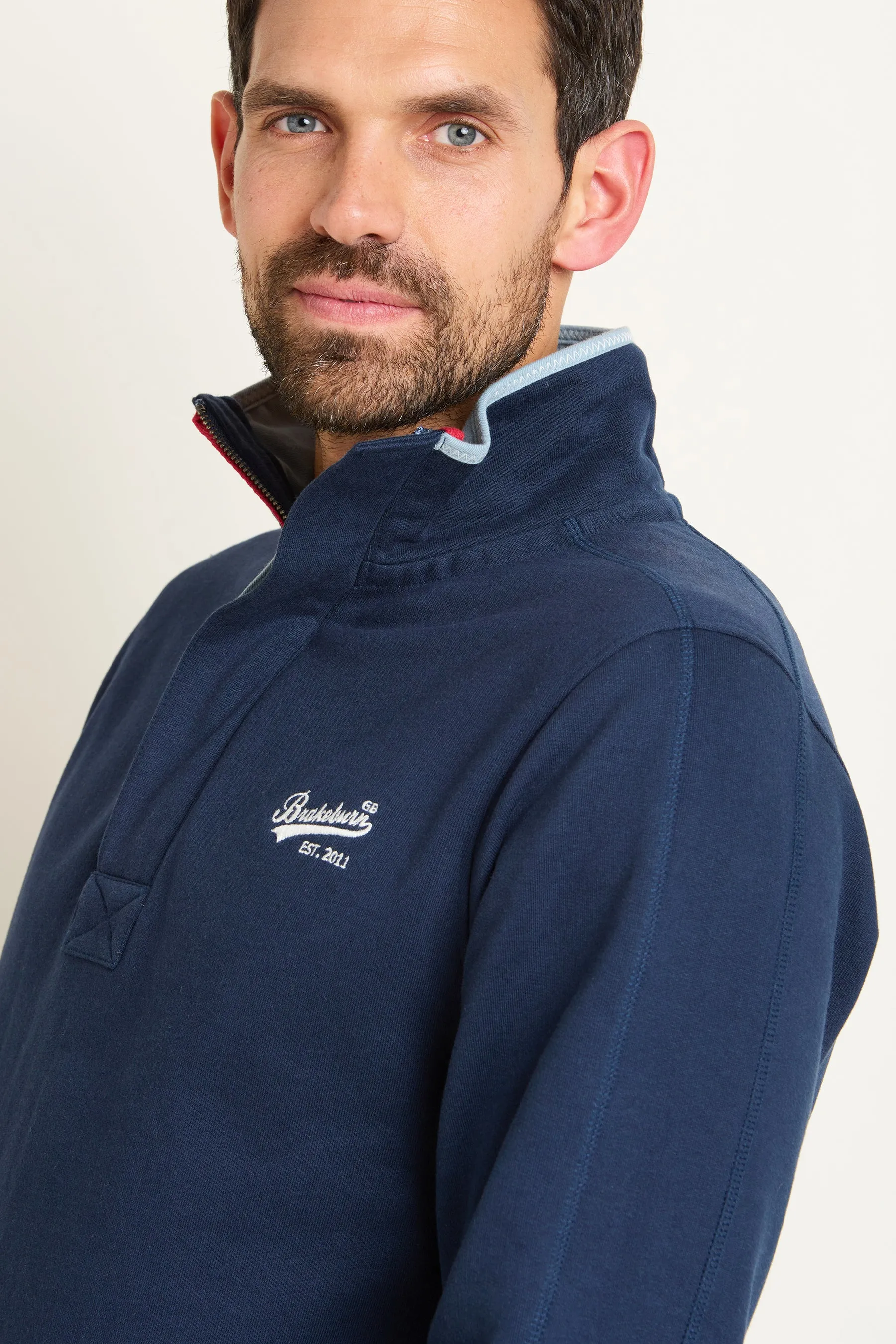 Navy Quarter Zip Sweat