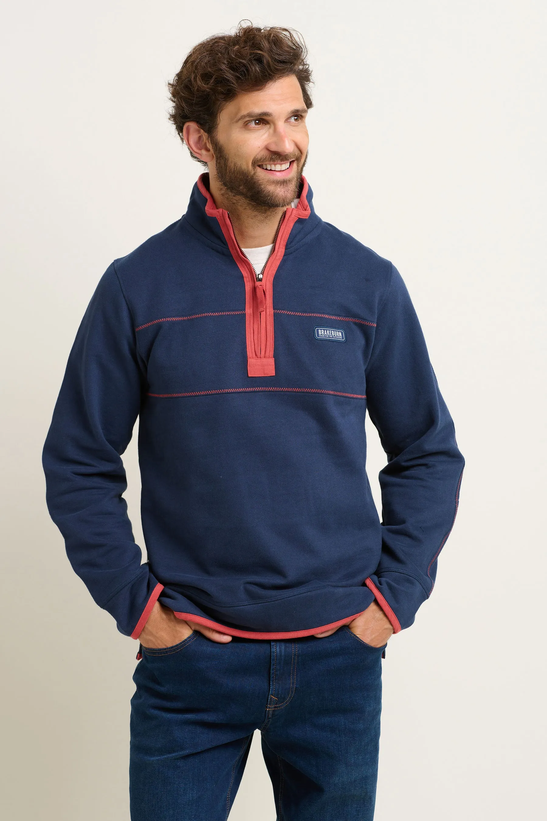 Navy Quarter Zip Sweatshirt