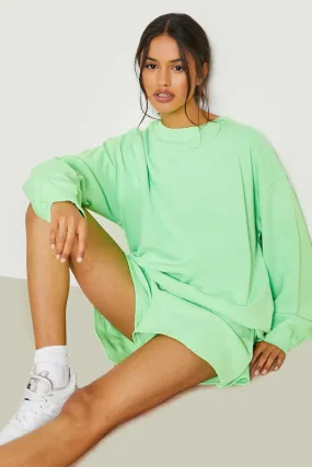 Neon Overdyed Sweater Short Tracksuit