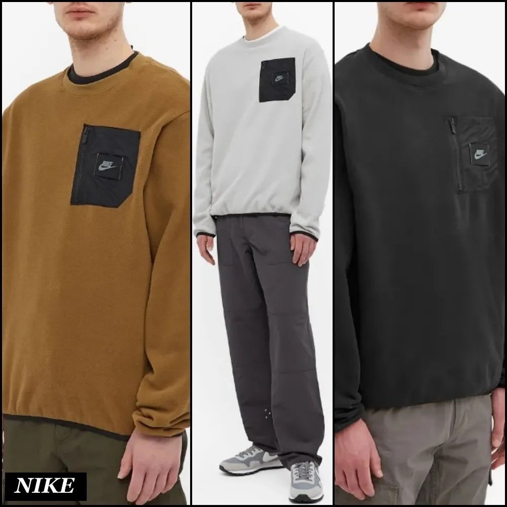 Nike  |Crew Neck Pullovers Long Sleeves Plain Logo Sweatshirts