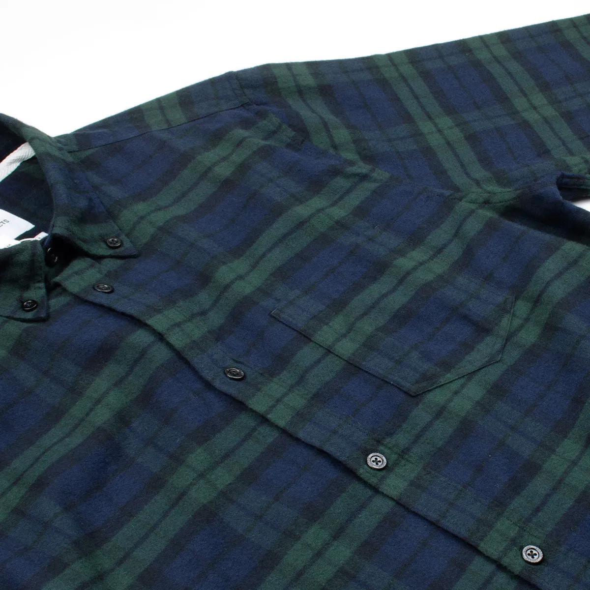 Norse Projects - Anton Brushed Flannel Check - Black Watch Check