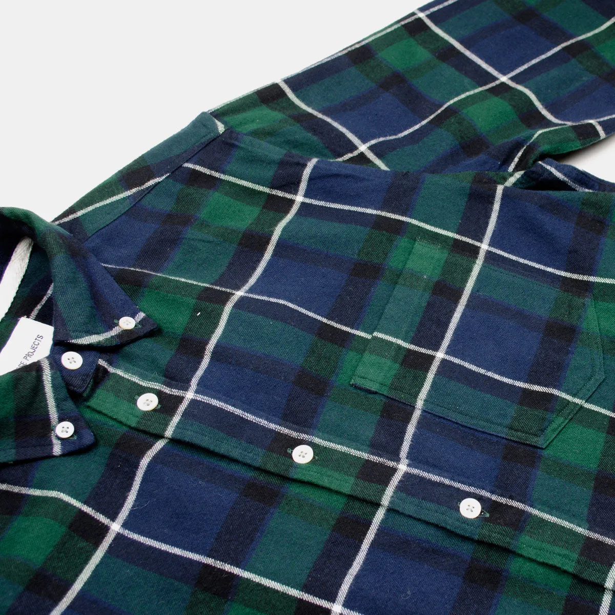 Norse Projects - Anton Brushed Flannel Shirt - Black Watch Check