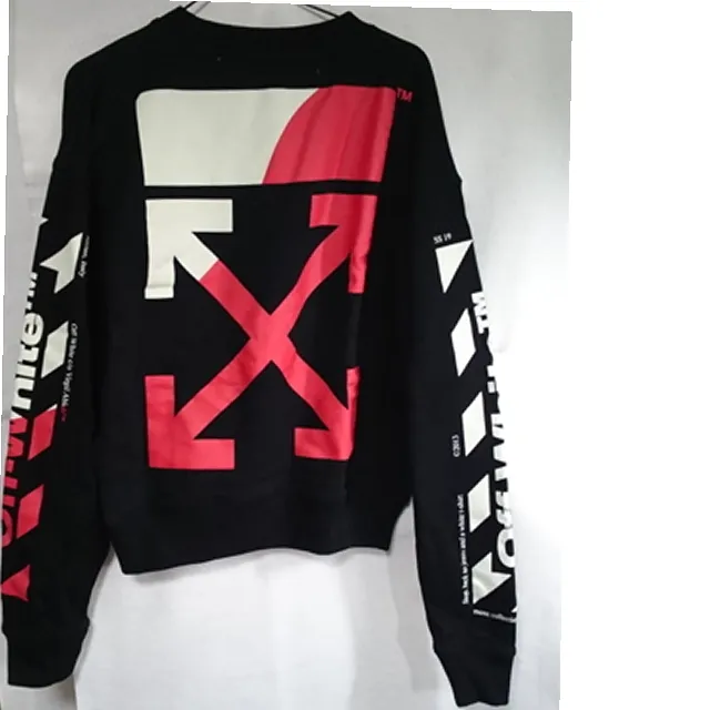 Off-White  |Crew Neck Unisex Street Style Long Sleeves Cotton