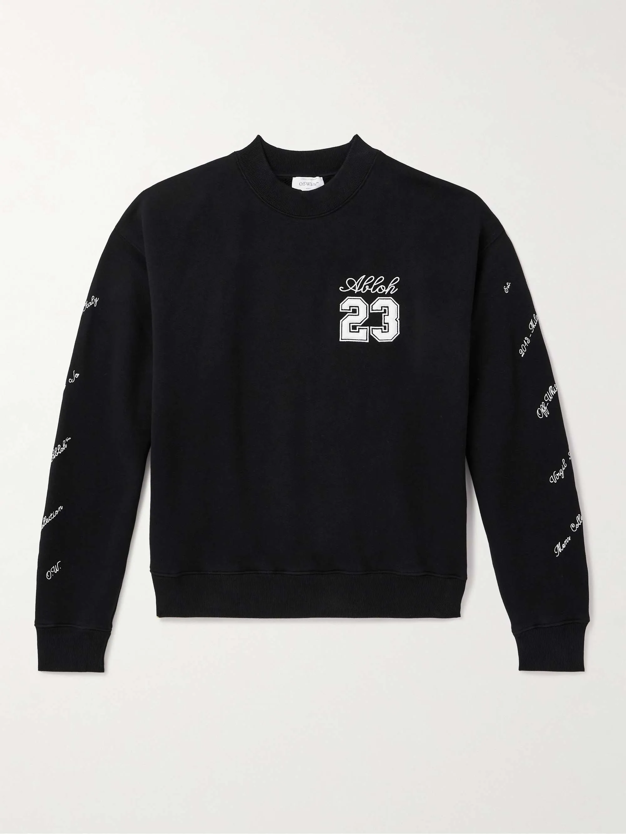 Off-White  |Pullovers Street Style Long Sleeves Cotton Logo Sweatshirts