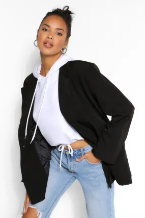 Oversized Pocket Detail Dad Blazer