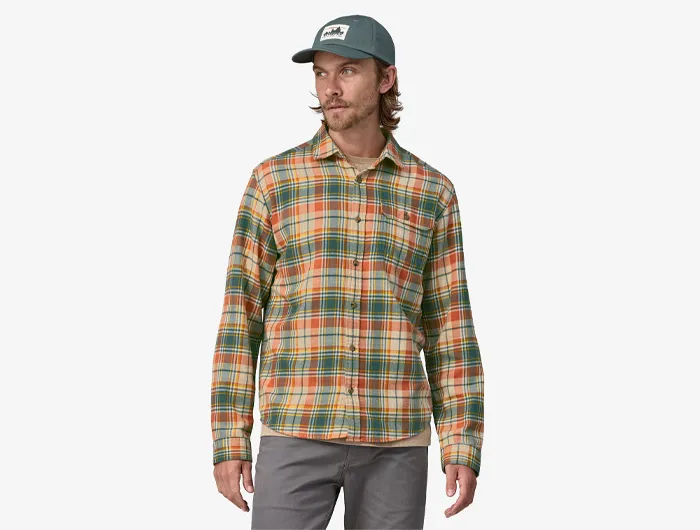 Patagonia Men's Long-Sleeved Cotton in Conversion Lightweight Fjord Flannel Shirt