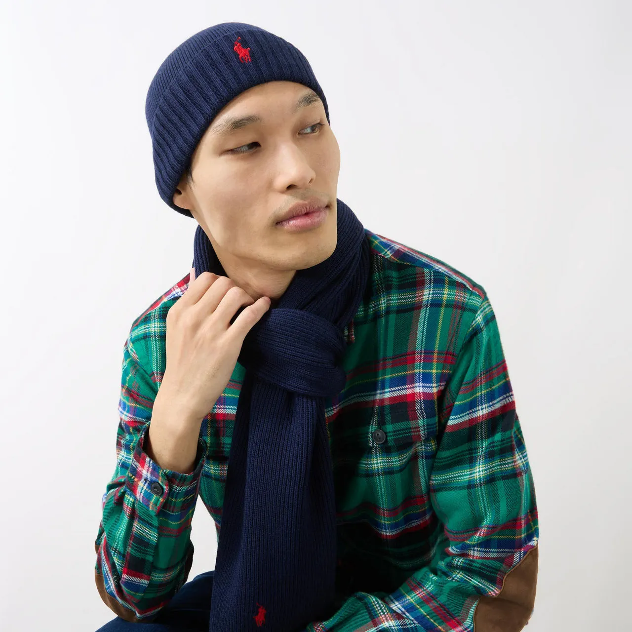 POLO RALPH LAUREN Signature Pony Beanie Hat - Navy