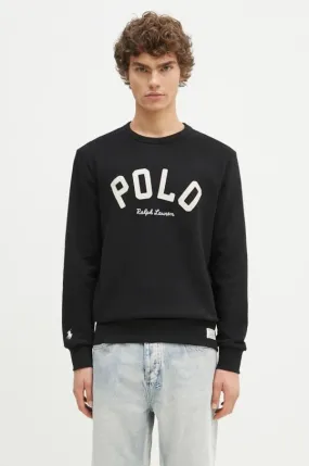 Polo Ralph Lauren sweatshirt Fleece-LSL-SWS men's black color 710952041