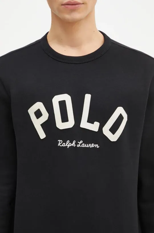 Polo Ralph Lauren sweatshirt Fleece-LSL-SWS men's black color 710952041