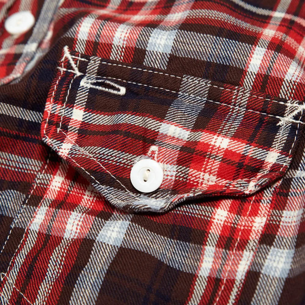 Post Overalls New Light ShirtRed & Brown Flannel