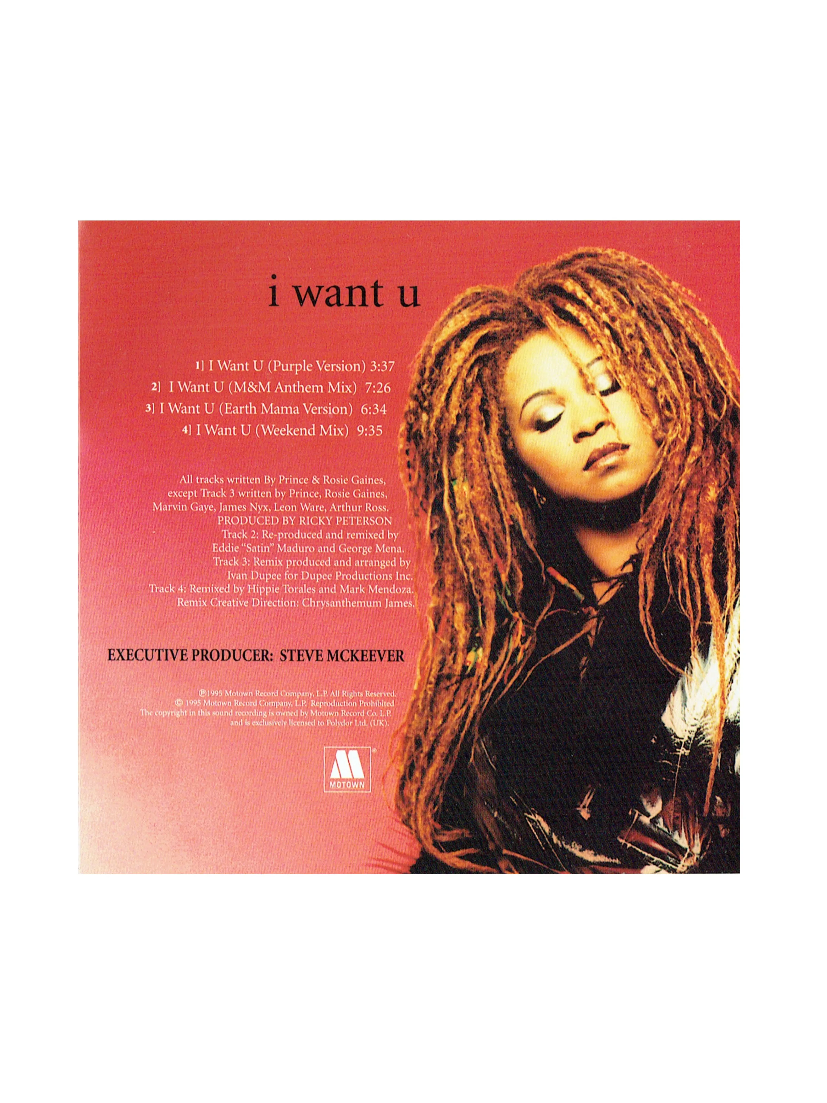 Prince – Rosie Gaines I Want U CD Single Written By Prince UK Preloved: 1995