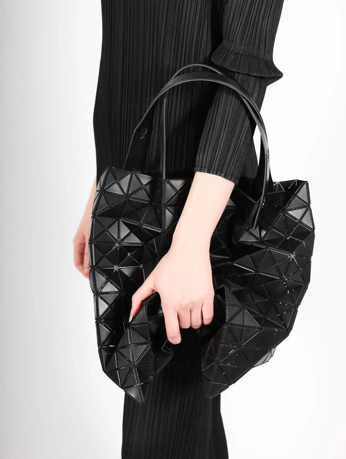 Prism Matte Tote Bag in Black by Bao Bao Issey Miyake