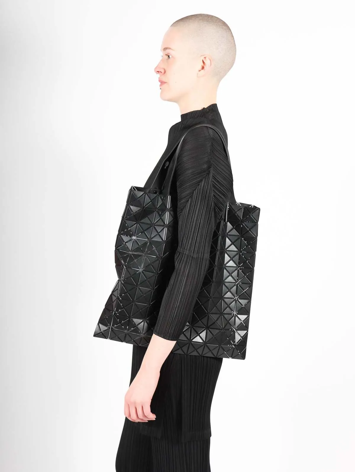 Prism Matte Tote Bag in Black by Bao Bao Issey Miyake